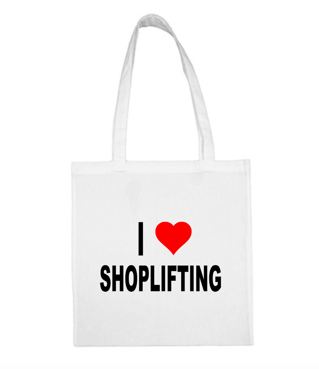 I ❤️ SHOPLIFTING tote bag
