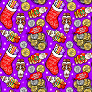 Christmas Chocs Purple Romper (Festival Style)