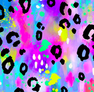 Neon Brush Leopard Adult Dress