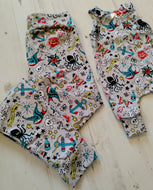 Old School Tattoo Grey - Adult Leggings