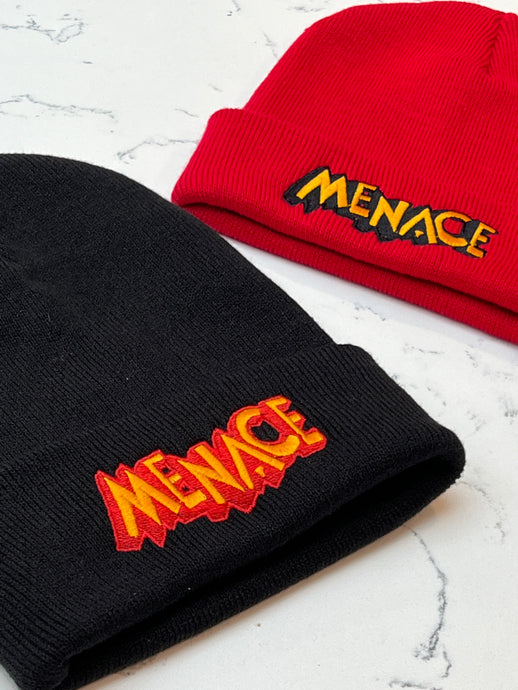Menace Embroidered Beanies