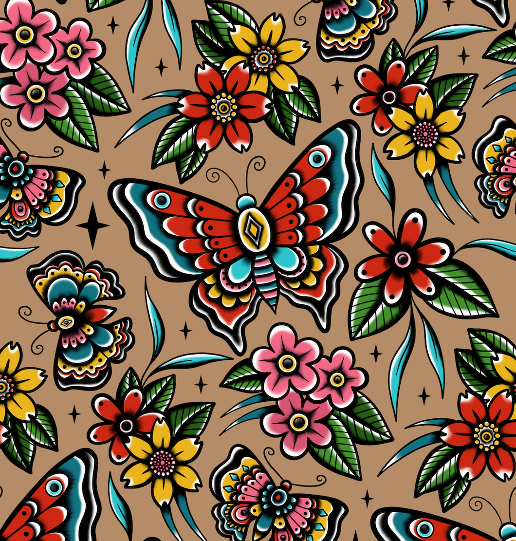 Butterfly Tattoo - Kids Skirt