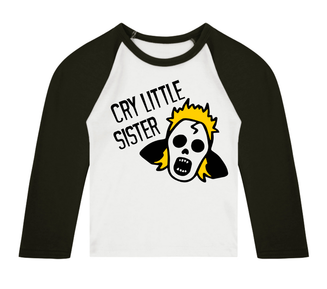 Cry Little Sister 3/4 length sleeve Raglan T-Shirt