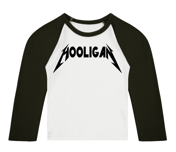 HOOLIGAN 3/4 length sleeve Raglan t-shirt