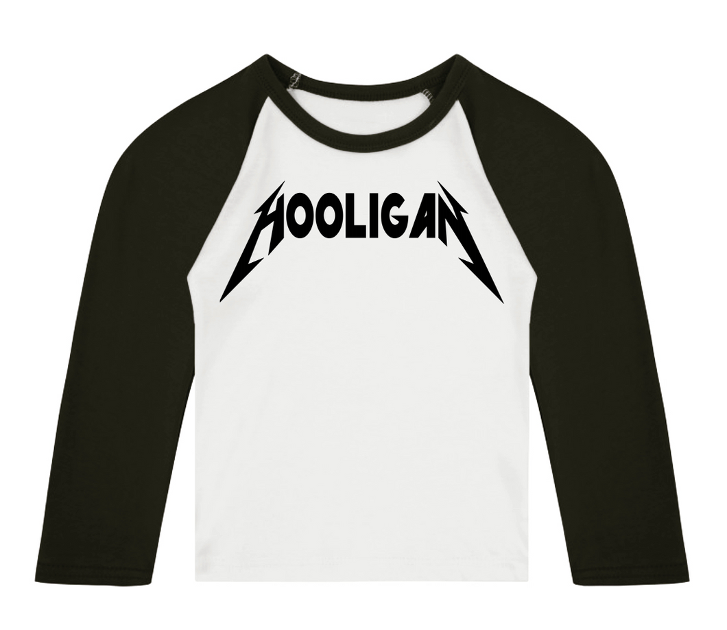 HOOLIGAN 3/4 length sleeve Raglan t-shirt