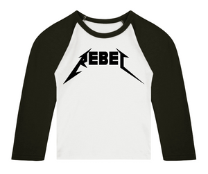 REBEL 3/4 length sleeve Raglan t-shirt