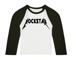 ROCKSTAR 3/4 length sleeve Raglan t-shirt